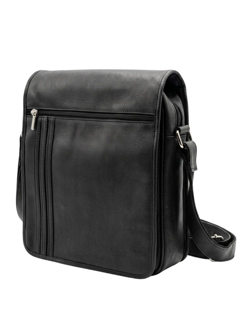 Bandolera Milán en cuero negro